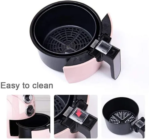Miniatura 7 de 2.5L Air Fryer Household Oil-free, Timer & Temperature Control, Oil-Free, Non Stick Fry Basket, Dishwasher Safe Parts(Black)