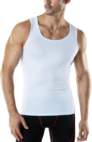 Miniatura 4 de ATHLIO Paquete de 3 camisetas sin mangas de compresión para hombre, para correr, baloncesto, entrenamiento, capa base