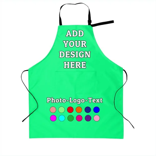 Miniatura 25 de Delantal personalizado para adultos, delantales personalizados con bolsillos, añade tu logotipo y foto, delantal impermeable ajustable personalizado