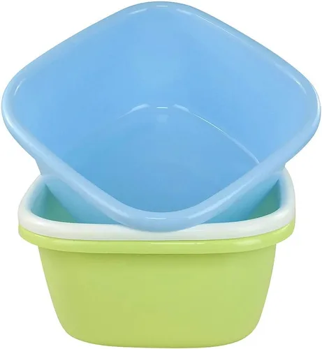 Miniatura 3 de Bandeja cuadrada de plástico, lavabo, 16 cuartos de galón, 3 paquetes