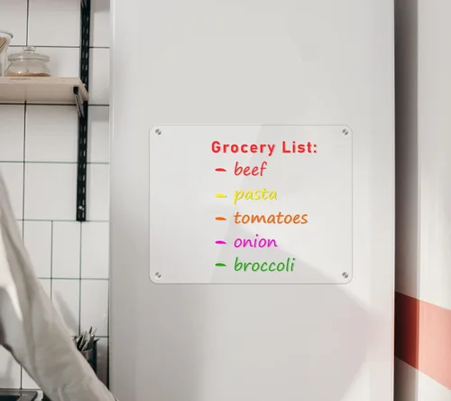 Miniatura 6 de Kamehame Pizarra de borrado en seco para refrigerador, pizarra magnética de borrado en seco para refrigerador, tablero de notas acrílico