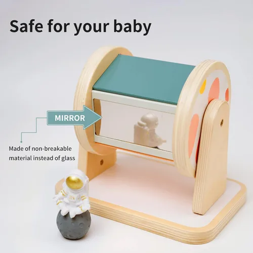 Miniatura 2 de Twefex Tambor Giratorio Montessori, Juguetes Montessori para Bebés de 6 a 12 Meses, Juguetes Montessori para Bebés de 1 Año, Juguete de Madera