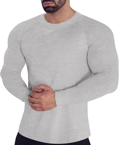 Miniatura 55 de Camisas de compresión atléticas de manga larga para hombre, capa base, camisa de entrenamiento atlético, camisas de compresión, camisetas deportivas