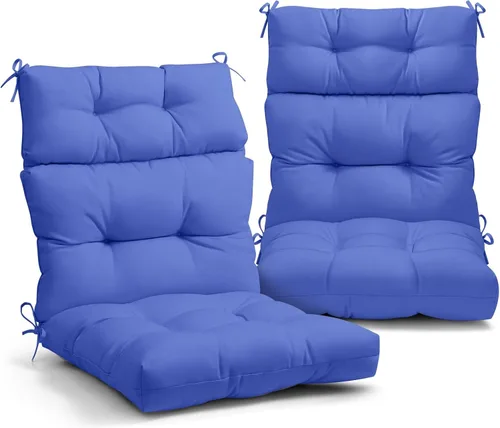 Miniatura 51 de EAGLE PEAK Cojín Acolchado para Silla de Patio con Respaldo Alto para Exteriores/Interiores, Juego de 1, 46'' x 22'', Azul Claro