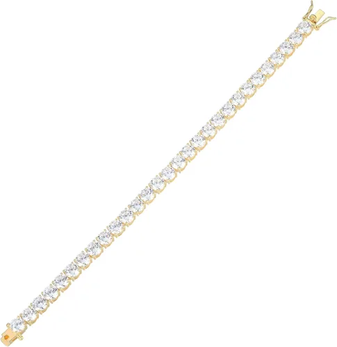 Miniatura 2 de Tienda Essentials Brazalete de tenis de plata de ley con circonia cúbica de corte redondo