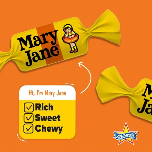 Miniatura 3 de Atkinson's Mary Jane Melaza Mantequilla de Maní Caramelo Bite Tamaño 0.16oz 160ct Tina