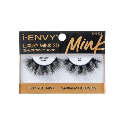 Miniatura 22 de i-ENVY - Pestañas postizas de lujo de la colección de visón, pestañas 100% de visón real, aspecto glamuroso, máxima esponjosidad, ángulo