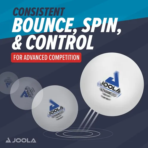 Miniatura 4 de JOOLA Training 3 Star - Pelotas de tenis de mesa paquete de 12, 60 o 120 unidades – Pelotas de ping pong a granel reglamentarias de 1.58+ pulgadas