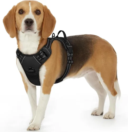 Miniatura 25 de Eagloo Arnés para perro pequeño, sin tirones, chaleco de servicio con tiras reflectantes y asa de control, ajustable y cómodo para caminar, arnés