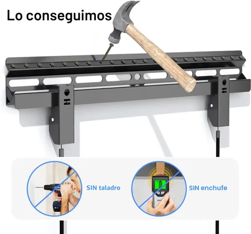 Miniatura 2 de Suptek - Soporte de pared para TV sin tachuelas para la mayoría de televisores de 23 a 60 pulgadas hasta 99 lb, soporte de perfil bajo sin taladro