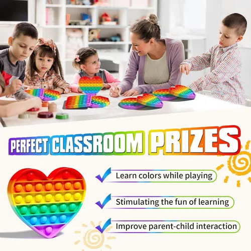 Miniatura 4 de Paquete de 4 juguetes para la ansiedad, paquete de juguetes sensoriales para fiestas para niños y adultos, juguetes sensoriales a granel para niños