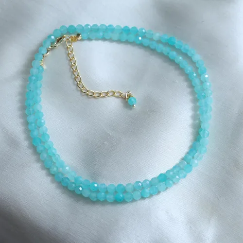 Miniatura 30 de Gempires - Collar de cuentas de piedras naturales hechas a mano, joyería de cristal hipoalergénica de 20 pulgadas, chapado en oro, joyería de moda
