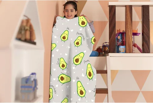 Miniatura 5 de Manta de aguacate súper suave y adorable con dibujos animados de frutas, forro polar, cálida y acogedora, 40 x 30 pulgadas para niños, mascotas