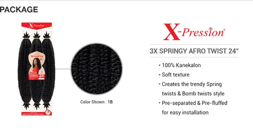 Miniatura 4 de Outre - Trenzas de ganchillo x-pression Twisted Up 3X Springy Afro Twist de 24 pulgadas (paquete de 3, 2)