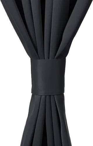 Miniatura 2 de YOUR CHAIR COVERS - Cortinas opacas de poliéster con ojales - (negro 52 x 63 pulgadas - juego de 2) - para oscurecer la habitación, dormitorio, sala