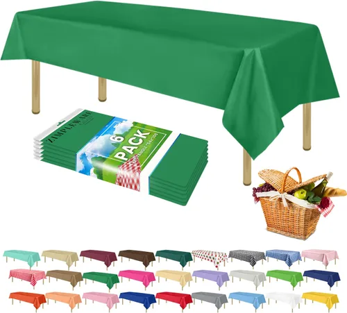 Miniatura 27 de Zimpleware - Mantel redondo de plástico para fiestas de 213 cm (84 pulgadas) de diámetro (paquete de 1, 6 y 12 unidades)