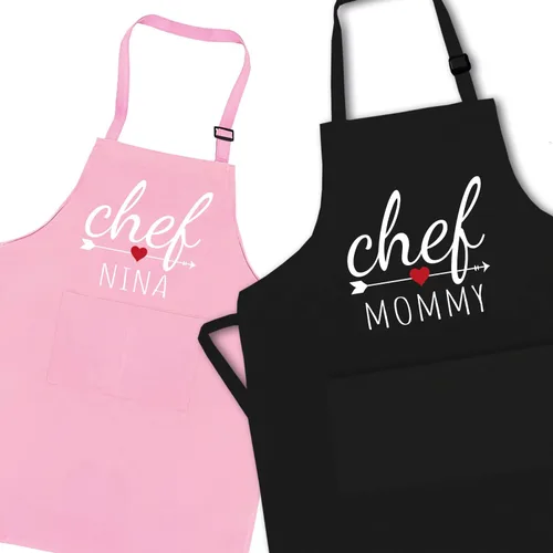 Miniatura 7 de Delantal personalizado para niños para cocinar, delantal para niños pequeños para niñas y niños, delantales de chef para mujeres, regalo de Navidad