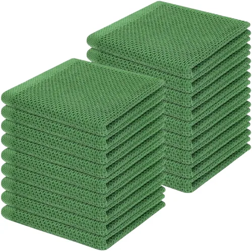 Miniatura 215 de Homaxy Paños de cocina de 100% algodón con tejido de gofre, ultra suaves, absorbentes, de secado rápido, 12 x 12 pulgadas, paquete de 6, amarillo