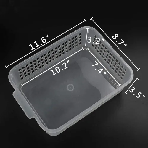 Miniatura 3 de Bandejas rectangulares de almacenamiento de plástico transparente (paquete de 6)