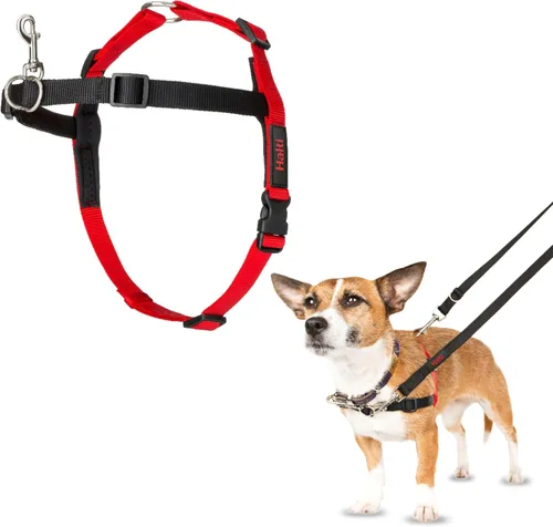 Arnés de control frontal Halti: evita que tu perro tire de la correa. Ajustable, ligero y fácil de usar. Arnés de entrenamiento antitirones para