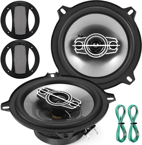 Miniatura 7 de Altavoces coaxiales de coche de 4 vías de 5 pulgadas, 300 W máx. Altavoz de audio para automóvil de 4 ohmios con tweeters de cúpula PEI, tweeters