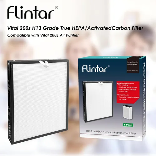 Miniatura 7 de Filtro de repuesto True HEPA, compatible con el purificador de aire LEVOIT EverestAir, grado H13 True HEPA + filtro de repuesto de carbón activado