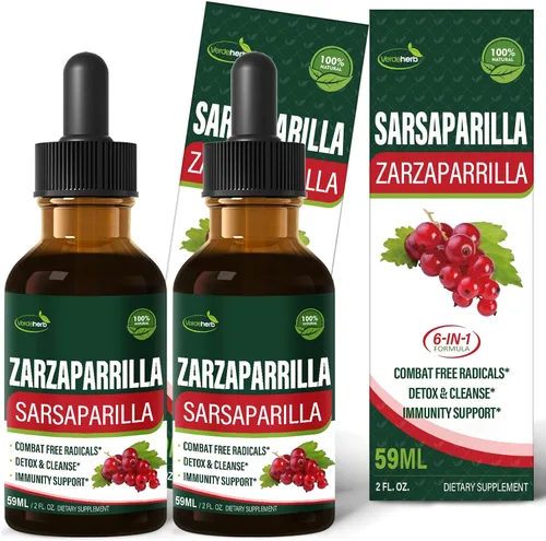 Miniatura 9 de Gotas de extracto de raíz de zarzaparrilla para limpieza del hígado, desintoxicación y reparación, suplemento de apoyo inmunológico con diente
