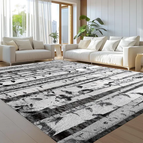 Miniatura 5 de Rugs - Alfombra mullida para sala de estar, 23.6 x 35.4 in, con textura de tronco de abedul, para dormitorio, lavable a máquina, alfombra gruesa