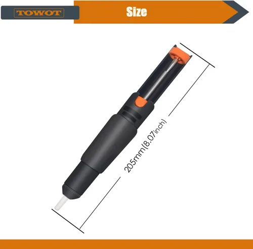 Miniatura 2 de TOWOT Mecha de soldadura, alambre de soldadura y succionador de soldadura utilizados para remover la soldadura y desensamblar componentes