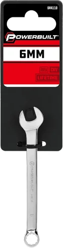 Miniatura 6 de Powerbuilt Llave combinada métrica de 0.236 in, caja de doble extremo de 12 puntos y extremo abierto, desplazamiento de 15 grados - 644110