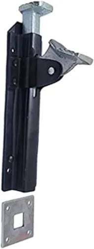 Adonai Hardware Dionysius - Pestillos de pie de hierro fundido forjado de alta resistencia de 7.50 pulgadas (1, recubrimiento de polvo negro) para