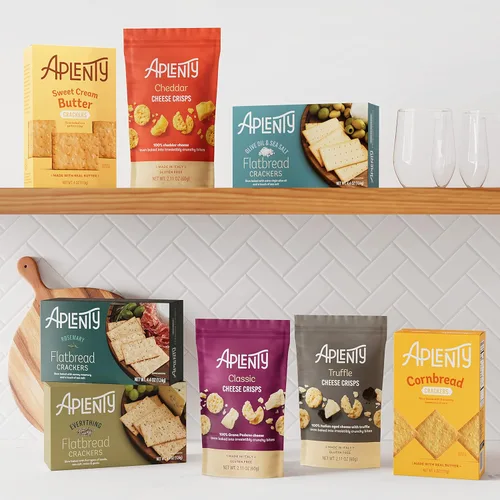Miniatura 6 de Aplenty, Galletas de pan plano de aceite de oliva y sal marina, 4.4 onzas (paquete de 2)