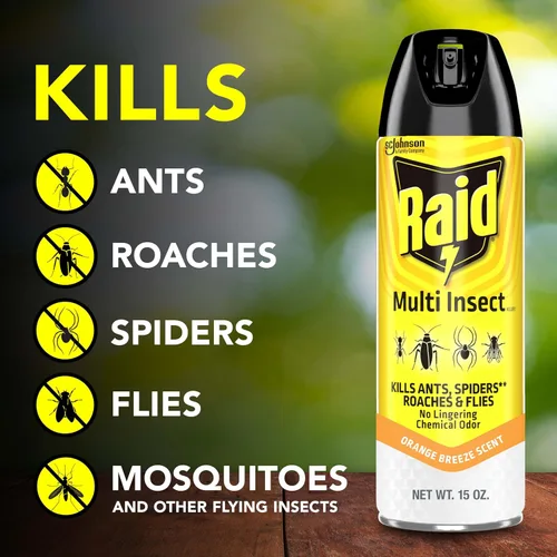 Miniatura 2 de Raid Asesino de insectos múltiples, brisa de naranja, 15 onzas (paquete de 1)