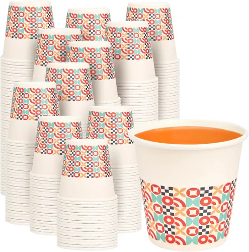 Miniatura 30 de METAPRINT 500 unidades de 12 onzas tazas de papel desechables para café, tazas de papel blancas para café caliente para cafeterías, bistrós, fiestas