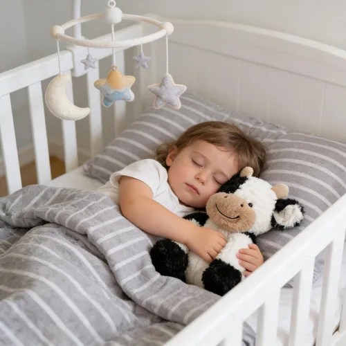 Miniatura 6 de Hopearl Adorable Vaca de Peluche, Juguetes de Vaca Flexible Suave, Animales de Peluche, Regalos de Cumpleaños Lindos para Niños, Niñas, Niños