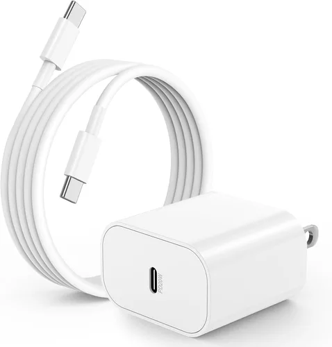 Miniatura 8 de Cargador para iPhone 17 16 15, enchufe de bloque de carga rápida USB C de 20 W y cable tipo C a C de 6 pies largo para Apple iPhone 17 Pro Max/17