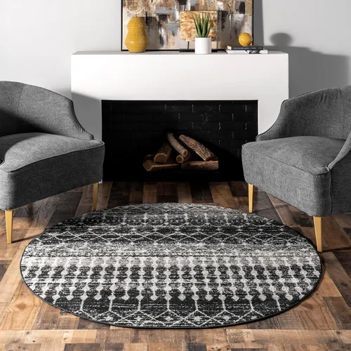 Miniatura 31 de nuLOOM Alfombra decorativa Blythe marroquí, 2 'x 3', gris oscuro