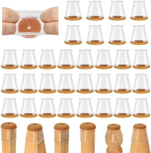 Miniatura 11 de 24 Piezas Protectores de Piso para Patas de Silla para Pisos de Madera Dura Cubiertas de Silicona para Proteger Pisos de Baldosas de Madera
