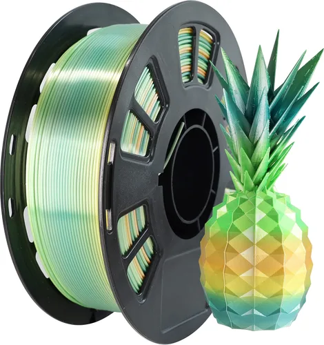 Miniatura 16 de Bblife - Filamento PLA multicolor de arcoíris, brillante, cambia rápidamente de color y tiene un efecto sedoso, material para impresión 3D, 2.2