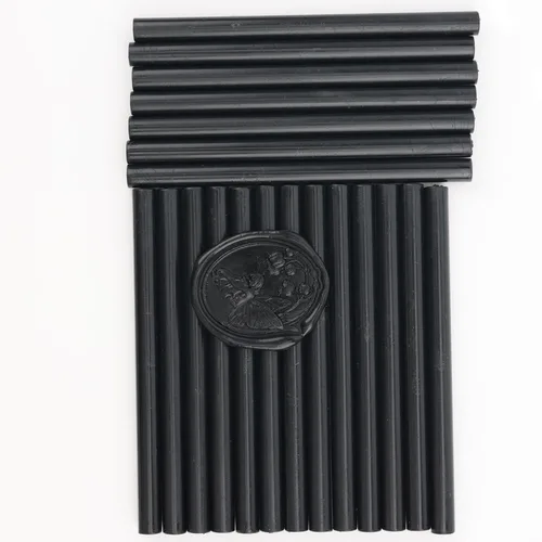 Miniatura 9 de 20pcs pegamento pistola cera sello palos para invitaciones de boda, sellado de letras sobre - negro