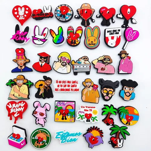 Miniatura 3 de 36 dijes para zapatos de conejo malo para sandalias de zueco de caricaturas, accesorios para niñas, niños, adolescentes, hombres y mujeres