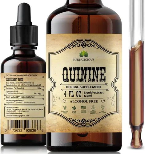 Miniatura 9 de Extracto líquido de quinina de 2 onzas – Alivio del síndrome de piernas inquietas y calambres en las piernas PM Alivio nocturno de calambres