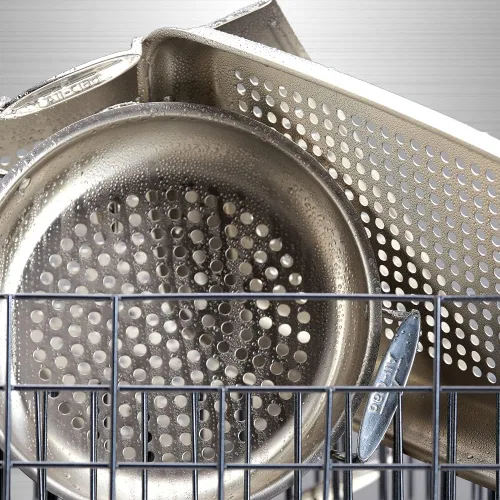 Miniatura 3 de All-Clad Cesta redonda de acero inoxidable al aire libre de 11 pulgadas horno asador seguro 600F ollas y sartenes, utensilios de cocina plata