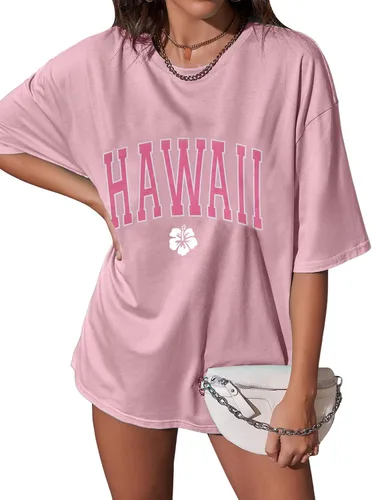 Camisas hawaianas para mujer, camisa de flores, camisetas gráficas de gran tamaño, ropa tropical para vacaciones, camiseta de vacaciones de verano
