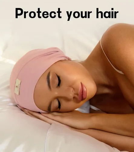 Miniatura 2 de SECZIPE 2 piezas de envoltura de cabello de satén de seda para dormir, gorras ajustables de noche para cabello rizado natural para mujeres y hombres