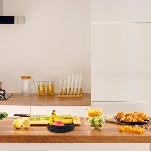 Miniatura 6 de Salvamanteles para platos calientes, ollas y sartenes, almohadillas calientes con cesta de almacenamiento, soportes para ollas para cocina, tapete