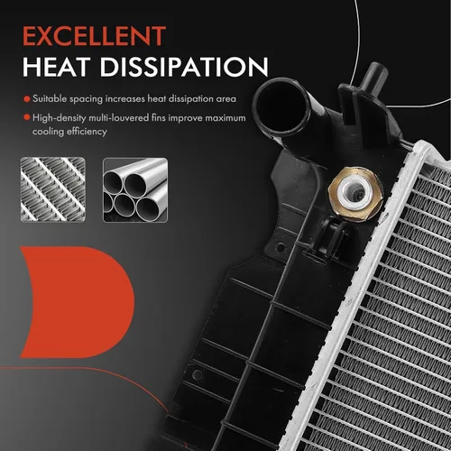 Miniatura 5 de A-Premium Radiador de refrigerante del motor con enfriador de aceite de transmisión compatible con Saab 9-3 1999-2002 900 1991-1998, repuesto #