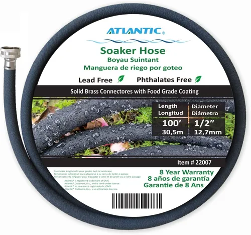 Miniatura 11 de Atlantic Short Soaker Hose 2ft x1/2" Garden Soaker Hose, Water Seeper Hoses for Foundation Watering, Garden Beds, Garden, Lawn and Plants.