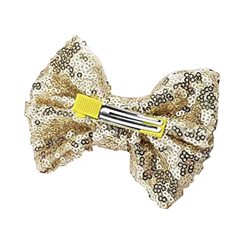 Miniatura 3 de Love Fairy Fashion Bow Horquilla Lentejuelas Pinza para el pelo Multicolor 0ptional para niños y mujeres (negro)