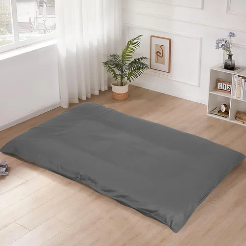 Miniatura 9 de Funda de colchón de futón de piso 100% algodón, suave, amigable con la piel, lavable, con cremallera, funda de colchón tatami, a prueba de polvo